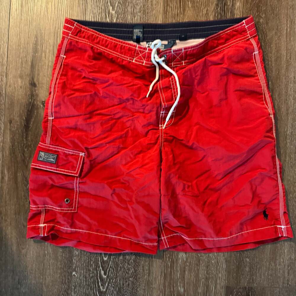 men’s vintage polo ralph lauren cargo board shorts